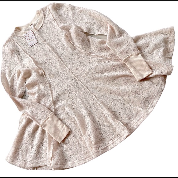 Free People Lace Knee Length Dress. NWT. Size S - Picture 3 of 6